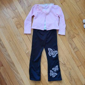 Girl's two-piece butterfly outfit